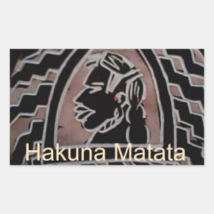 African Beauty: Bongo Maasai Portrait Tribal Art Rectangular Sticker