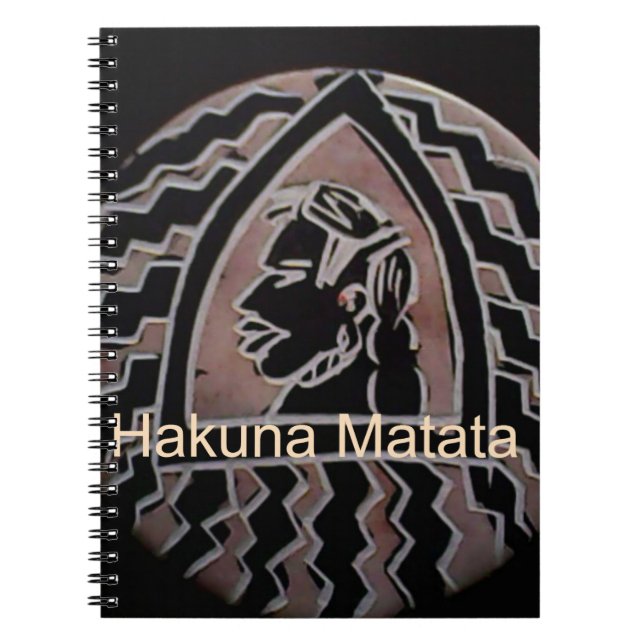 African Beauty: Bongo Maasai Portrait Tribal Art Spiral Notebook (Front)