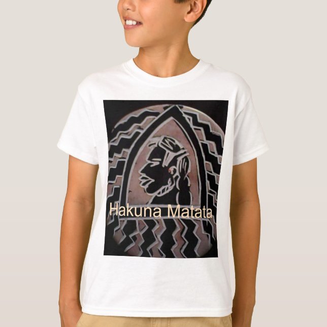 African Beauty: Bongo Maasai Portrait Tribal Art T-Shirt (Front)