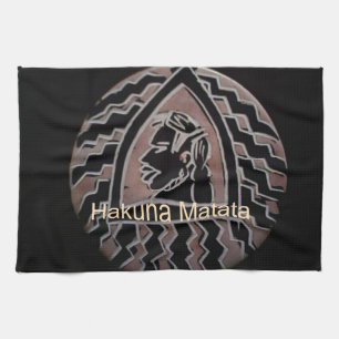 African Beauty: Bongo Maasai Portrait Tribal Art Tea Towel