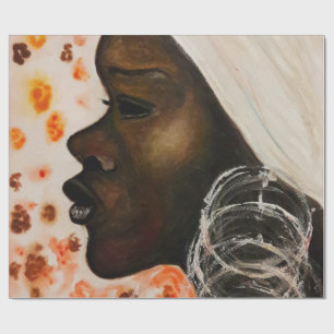 African Beauty Pretty Woman Wrapping Paper