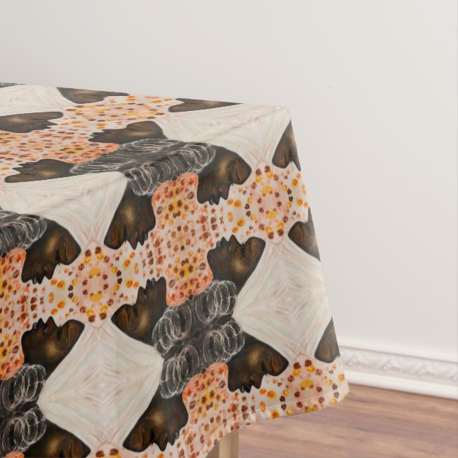 African Beauty - Watercolor Painting - Art Tablecloth (In Situ)