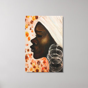African Beauty - Watercolor Painting Canvas Print
