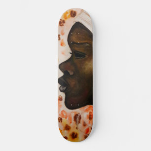 African Beauty - Watercolor Painting Skateboard