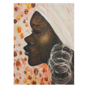 African Beauty - Watercolor Painting Tablecloth