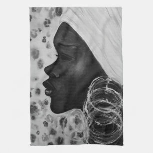 African Beauty Woman Kitchen Towel