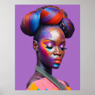 African Beauty Woman Portrait 1   Poster