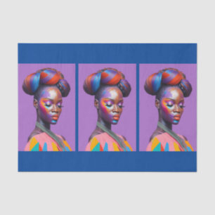 African Beauty Woman Portrait 1      Tissue Paper