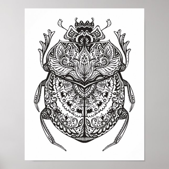 African Beetle Zendoodle 2 Poster (Front)