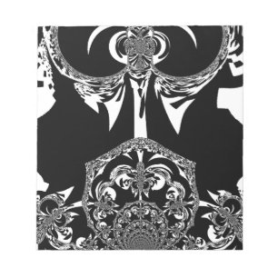 African Black and White Art Print Notepad
