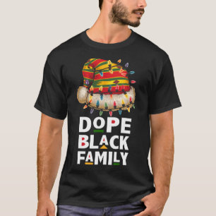 African Black Family Afro Team Santa Matching Chri T-Shirt