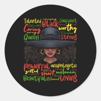 African Black History African American Ladies June Classic Round Sticker