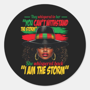 African Black History African American Ladies Retr Classic Round Sticker