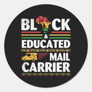African Black History Month Black And Educated Mai Classic Round Sticker