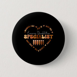 African Black History Month Learning Disabilities  6 Cm Round Badge