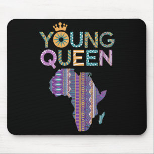 African Black Queen Art For Girl Women Melanin Afr Mouse Pad