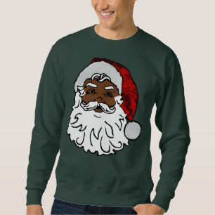 african black santa christmas sweatshirt