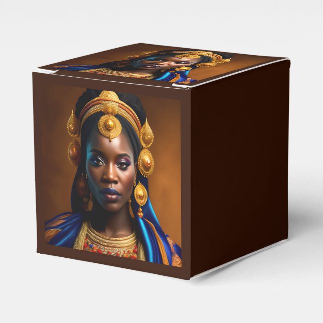 African Black Woman Favour Box (Front Side)