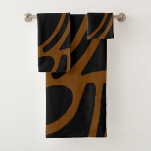 African Bogolan Style Mud Cloth Inspired Towel Set