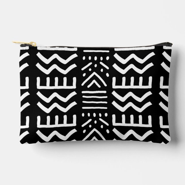 African Bogolan Tribal Design Pouch (Front)