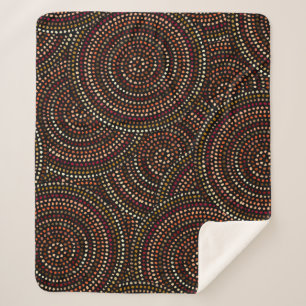 African Boho: Tribal Seamless Art. Sherpa Blanket