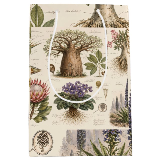 "African Botanical Atlas  Medium Gift Bag (Front)
