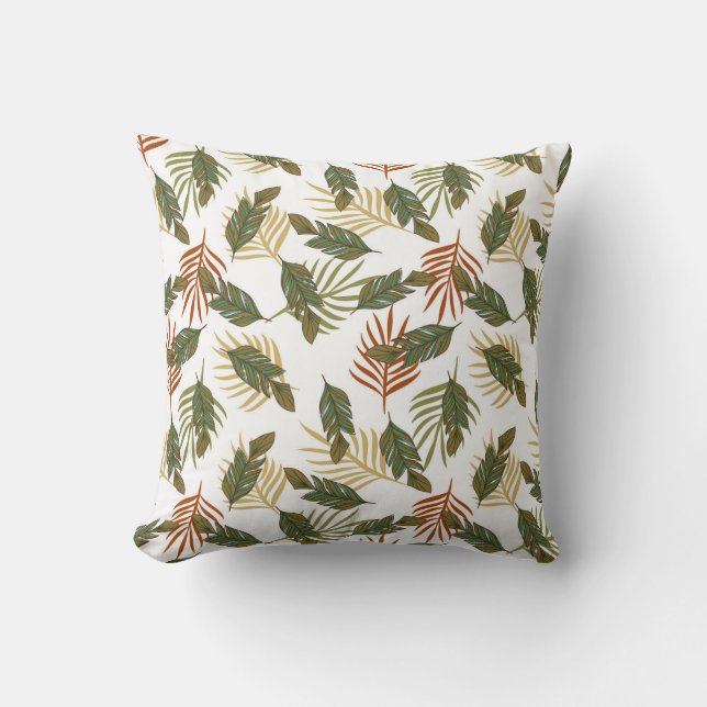 African Botanical Throw Pillow (Front)