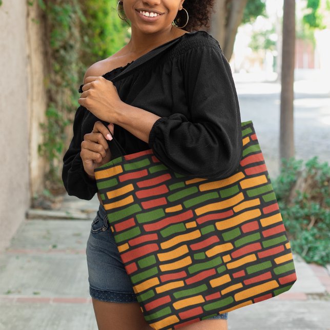 African Brick Pattern Design Tote Bag (Creator Uploaded)