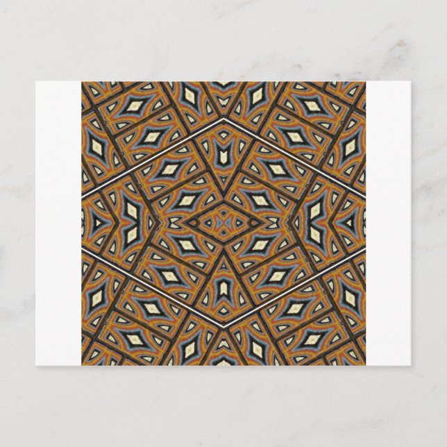 African Bricks Kaleidoscope Postcard (Front)