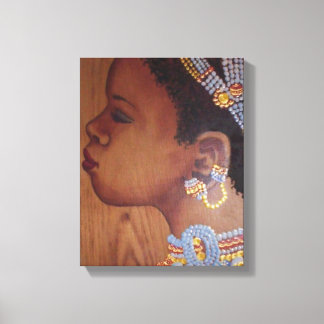 African Bride Wrapped Canvas