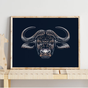 African Buffalo Print   African Buffalo Print