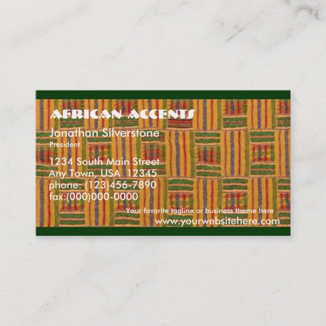 African Business Cards (Front)