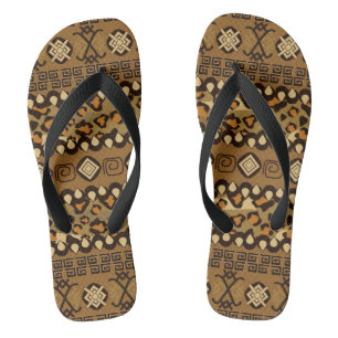 African cheetah skin pattern 2 jandals