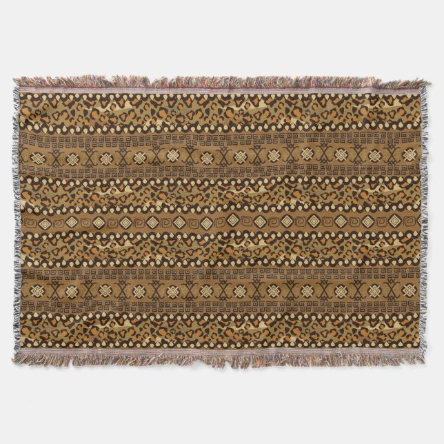 African cheetah skin pattern 2 throw blanket (Front)