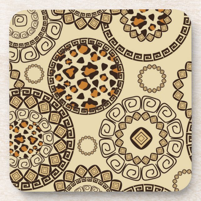African cheetah skin pattern 3 coaster (Front)