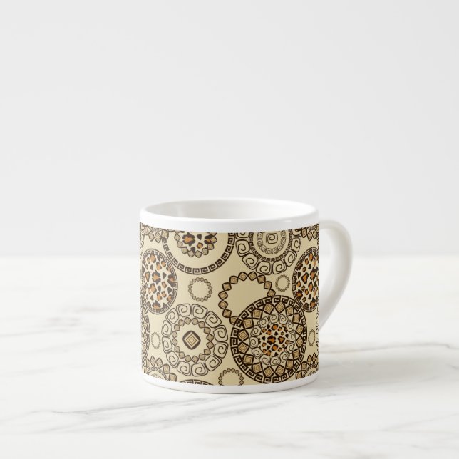 African cheetah skin pattern 3 espresso cup (Front Right)