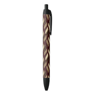 African cheetah skin pattern black ink pen