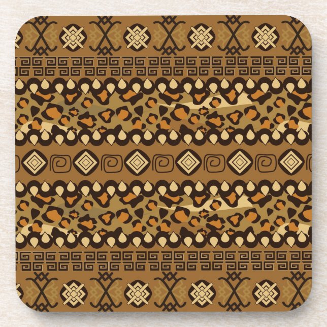 African cheetah skin pattern coaster (Front)