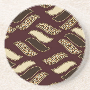 African cheetah skin pattern coaster