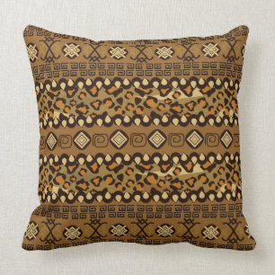 African cheetah skin pattern cushion