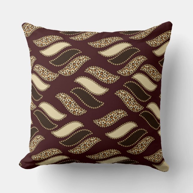 African cheetah skin pattern cushion (Front)
