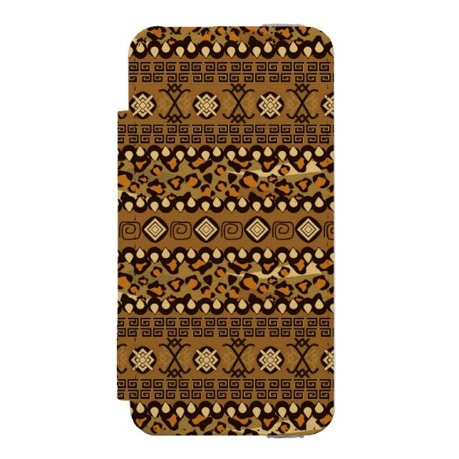 African cheetah skin pattern incipio iPhone wallet case (Folio Front)