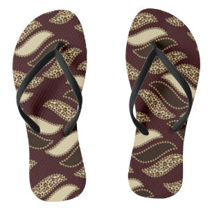 African cheetah skin pattern jandals