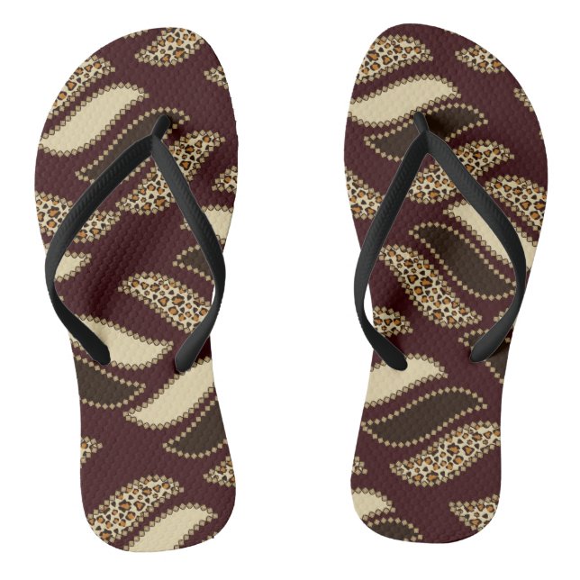 African cheetah skin pattern jandals (Footbed)
