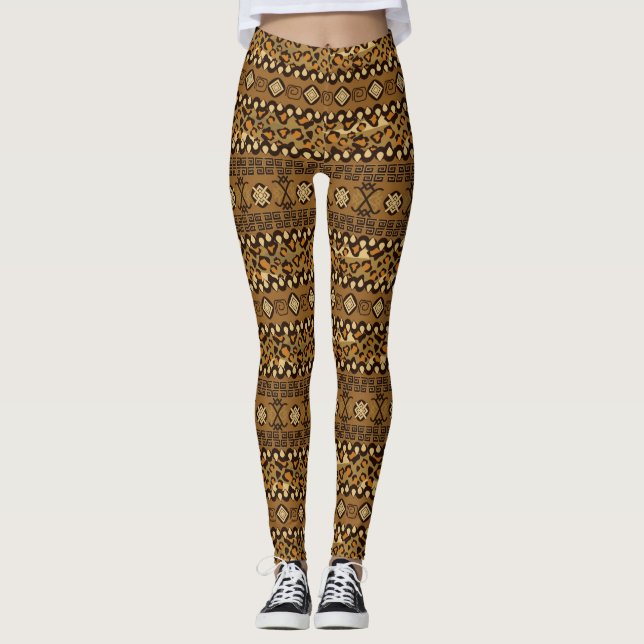 African cheetah skin pattern leggings (Front)