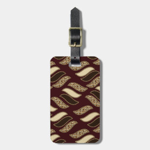 African cheetah skin pattern luggage tag