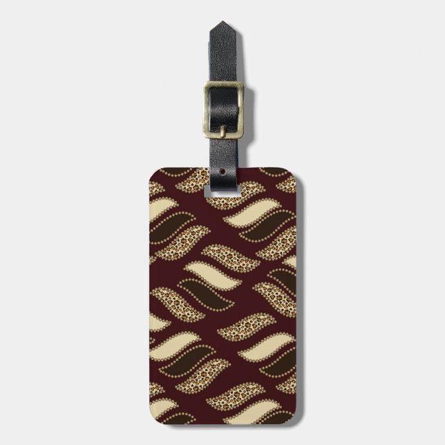African cheetah skin pattern luggage tag (Front Vertical)