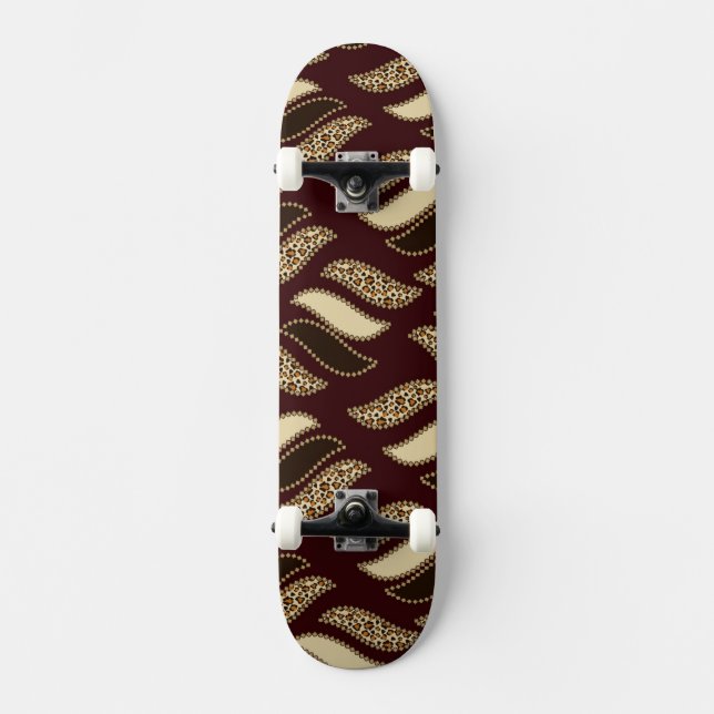 African cheetah skin pattern skateboard (Front)