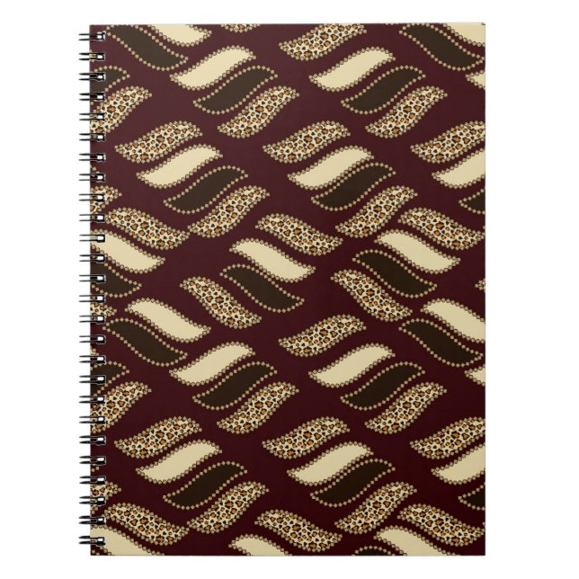 African cheetah skin pattern spiral notebook (Front)
