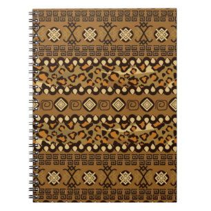 African cheetah skin pattern spiral notebook